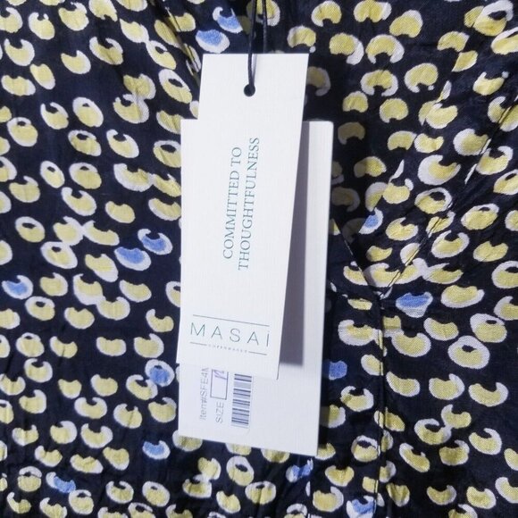NWT Masai Dobra Top Womens Size M Polka Dot Chiffon Blouse NEW - Picture 4 of 7